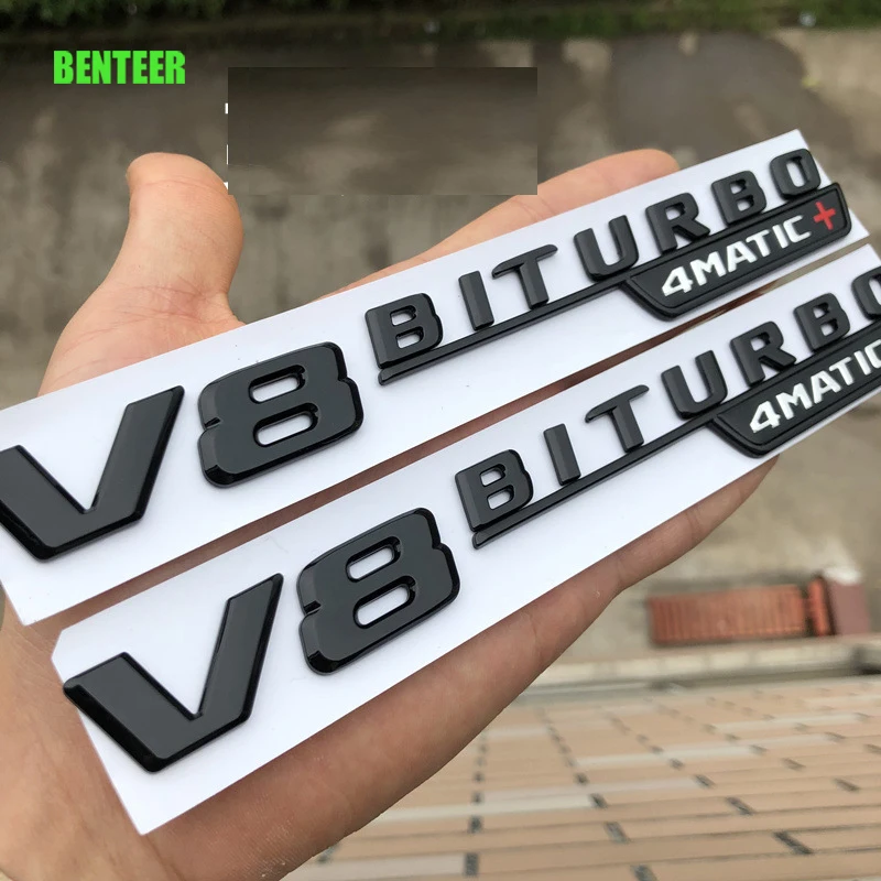 2 шт. V8biturbo 4matic Стикеры для Mercedes Benz AMG GLS GLC C/E/Стекло W204 W205 W211 A45 CLK C180 E200 CLA GLK GLE GLA