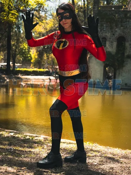 Суперсемейка Elastigirl Хелен Парр спандекс костюм супергероя женщина зентай боди