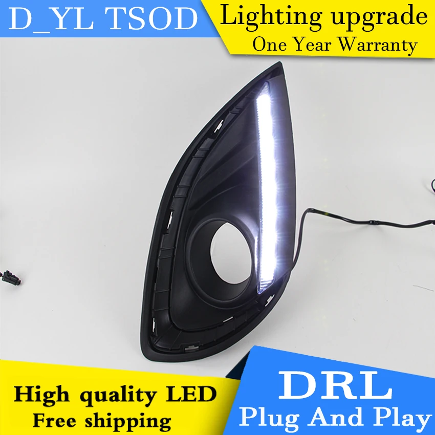 Car styling For Mazda 2 LED DRL 2012 2015 For Mazda 2 led fog lamps