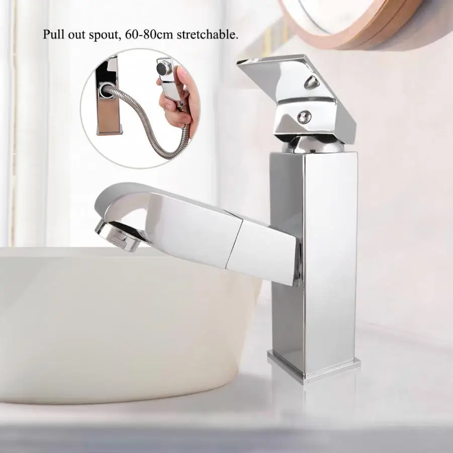 

Pull-out Cold & Hot Water Tap G1/2'' Basin Faucets for Bathroom Washbasin torneira do banheiro sink faucet
