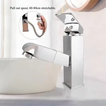

Pull-out Cold & Hot Water Tap G1/2'' Basin Faucets for Bathroom Washbasin torneira do banheiro sink faucet
