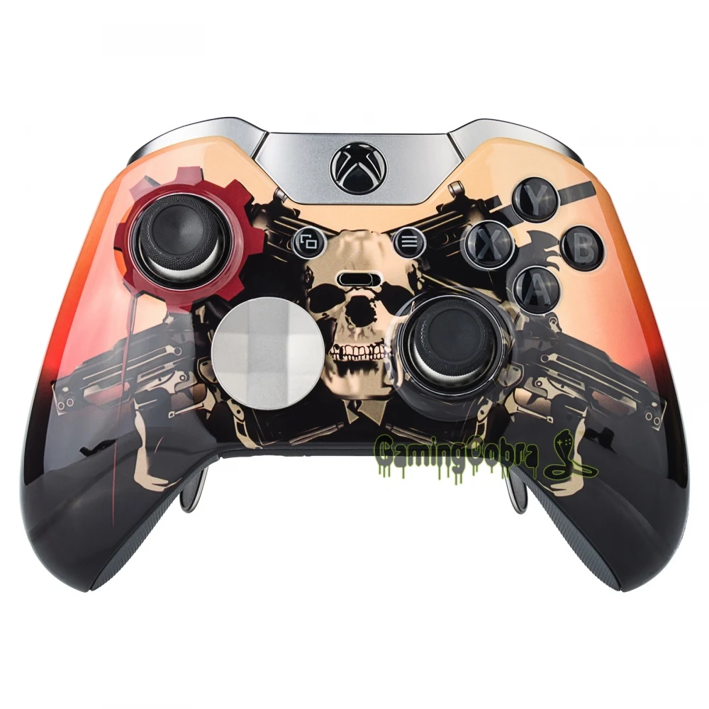 Controller Front Shell Custom Mods Faceplate with Black Ring for Xbox One Elitein Cases from