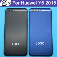 2 шт., Крышка батарейного отсека для Huawei Y6 2018, Крышка батарейного отсека для камеры HuaweiY6 2018, Крышка батарейного отсека с логотипом для Honor
