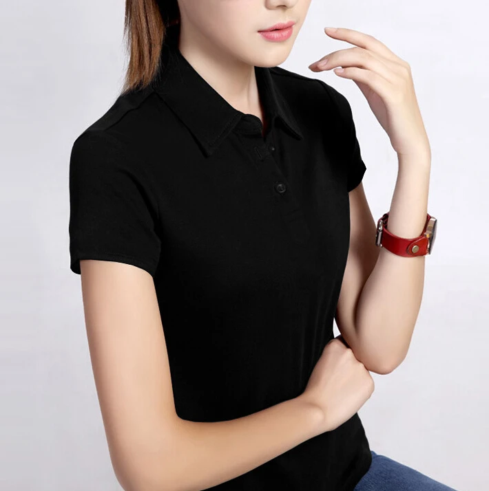 

plain black shirt tee shirts women short sleeve tops manga larga mujer camisas femininas 2018 camicia donna