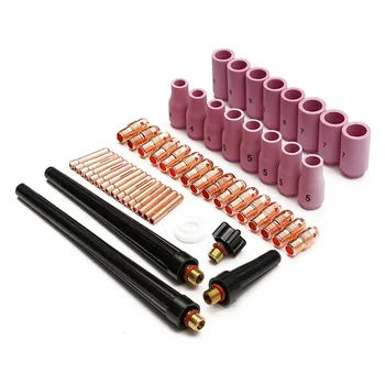 

53pcs TIG Welding Torch Body Parts Gas Lens Nozzle Collet Cup Kit For WP-9 20 25
