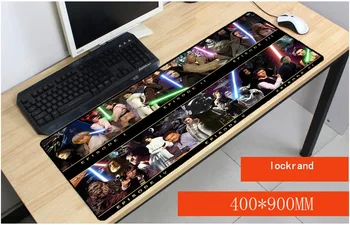 

Yuzuoan Locking Edge Star Wars Design Speed Game Large Mouse Pads Computer Gaming Mouse Pad Gamer Play Mats Version Mousepad