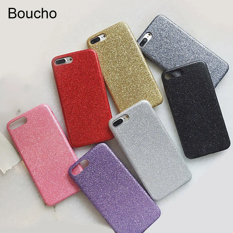 Чехол Boucho Bling ярких цветов для iphone X 6 s 7 8 plus роскошный блестящий чехол блестящая