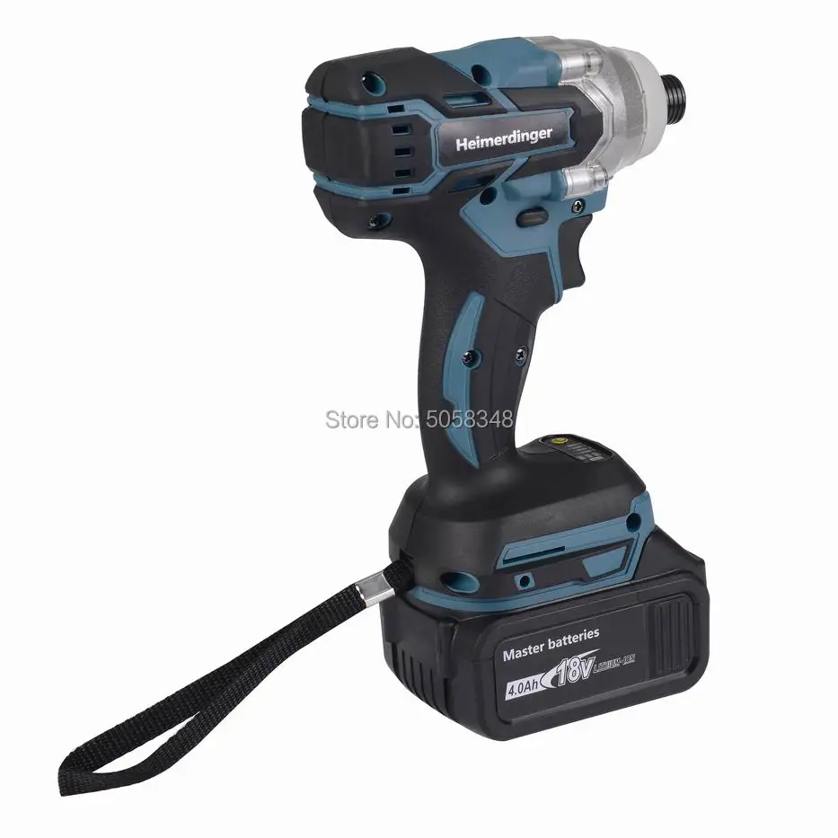 Electric Rechargeable cordless brushless impact driver drill with two 18V 4.0Ah Lithium Battery