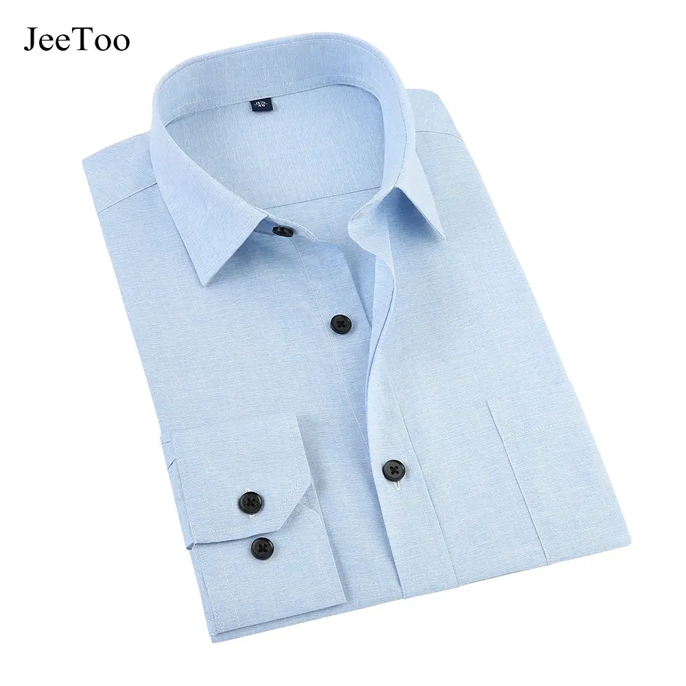 New Arrival 2017 White Mens Formal Shirt Long Sleeve Slim Fit Mens