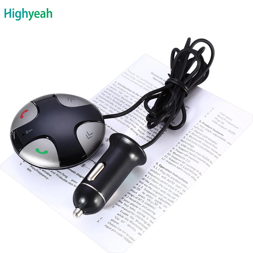 

Wireless Car Kit MP3 Player Bluetooth FM Transmitter USB Support SD TF Card LCD Display USB Car Charger For Android Phone Ipad