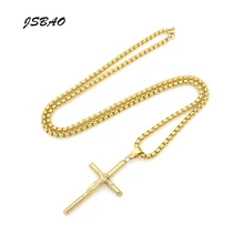 JSBAO высокое качество 70 см цепь из нержавеющей стали для женщин s крест ожерелье кулон сакральный крест ожерелье для женщин ожерелье ювелирные изделия