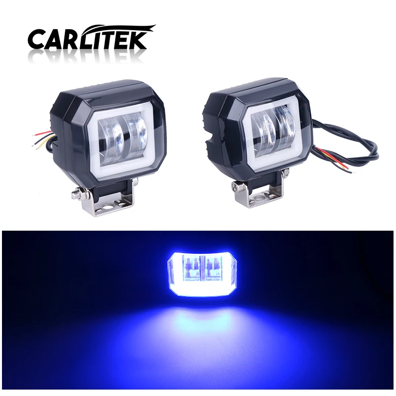 CARLitek Blue Light Angel Eye Led Halo Ring 40 Вт 12В 24В светодиодный прожектор головная лампа для 4WD