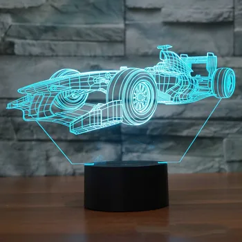 

F1 Racing Touch Table Lamp 7 Colors Changing Desk Lamp 3d Lamp Novelty Led Night Lights Death Star Led Light Drop Ship