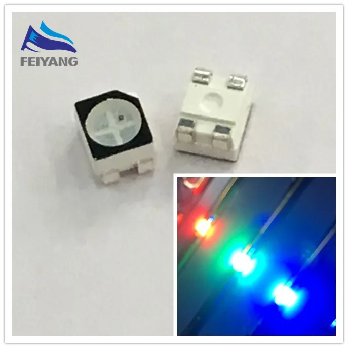 100 шт. RGB мощность Топ 1210 3528 SMD SMT PLCC-2 светодиодный Красный Зеленый Синий