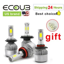 H7 LED H4 LED Del Faro Dell’automobile Della Lampadina S2 H1 H3 H11 9005 Hb3 9006 Hb4 H13 9007 Auto Della Luce di Nebbia 12 V 24 V 6500 K Per La Lampada Auto Kit Turbo