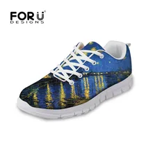 FORUDESIGNS/Осенняя женская повседневная обувь на плоской подошве; женская дышащая обувь на плоской подошве с принтом звезд для подростков; женская обувь для отдыха