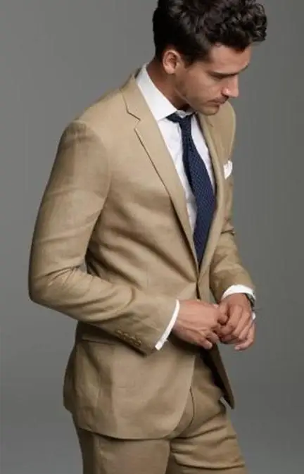 Beige Wedding Suits For Men 3 Pieces Groom Beige Wedding Suits For Men 3 Pieces Groom Groomsmen Jacket Pants Vest Tie Formal Prom In From Weddings Events On