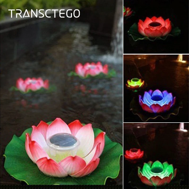 3PCS Solar Outdoor Floating Lotus Light Pool Garden Water Flower LED Lamp Lights 3PCS Solar Outdoor Floating Lotus Light Pool Garden Water Flower LED Lamp Lights