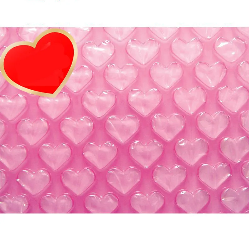 0.3*60m Heart shaped Shipping Cushion Package Bubble Roll Inflatable