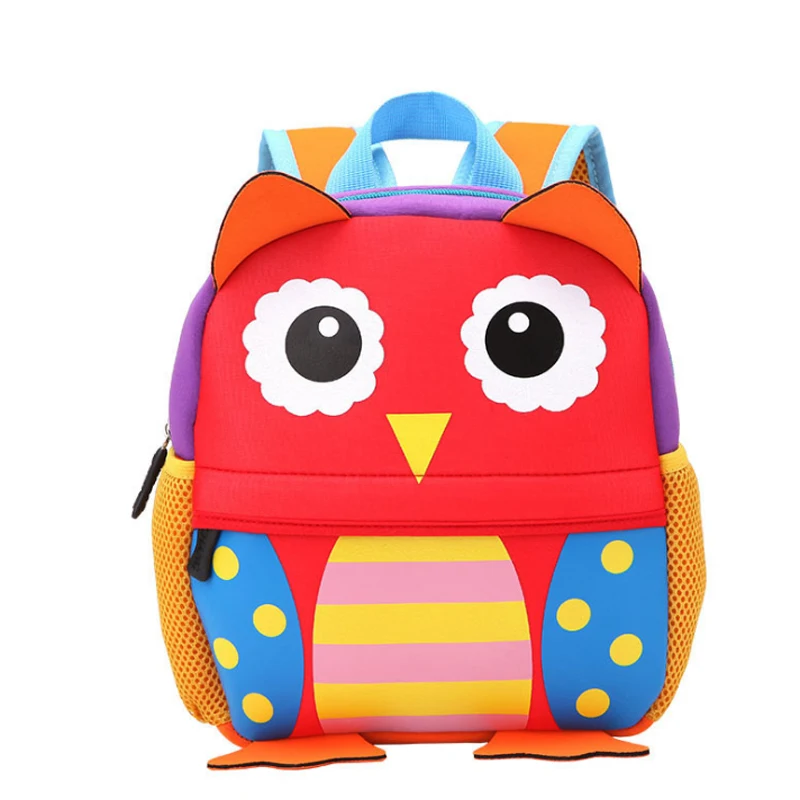 

Children 3D Cute Animal Design Backpack Toddler Kids School Bags for Girls Boys Kindergarten Cartoon Comfortable Bag Giraffe Owl