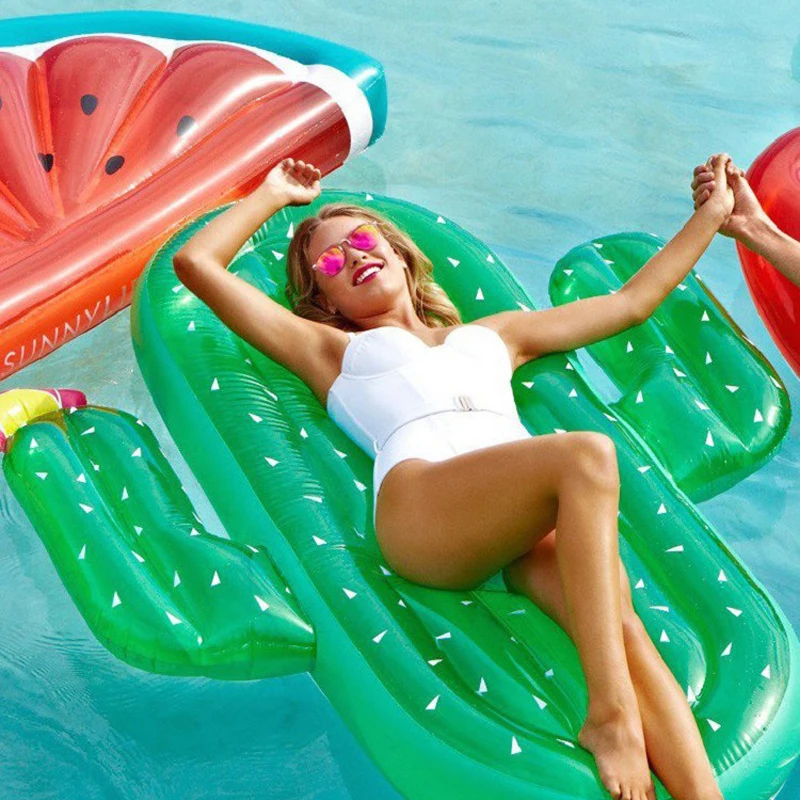 

180cm Inflatable Cactus cereus barbary fig Pool Floats Raft swimming circle Air Mattress water toys for child adult beach party