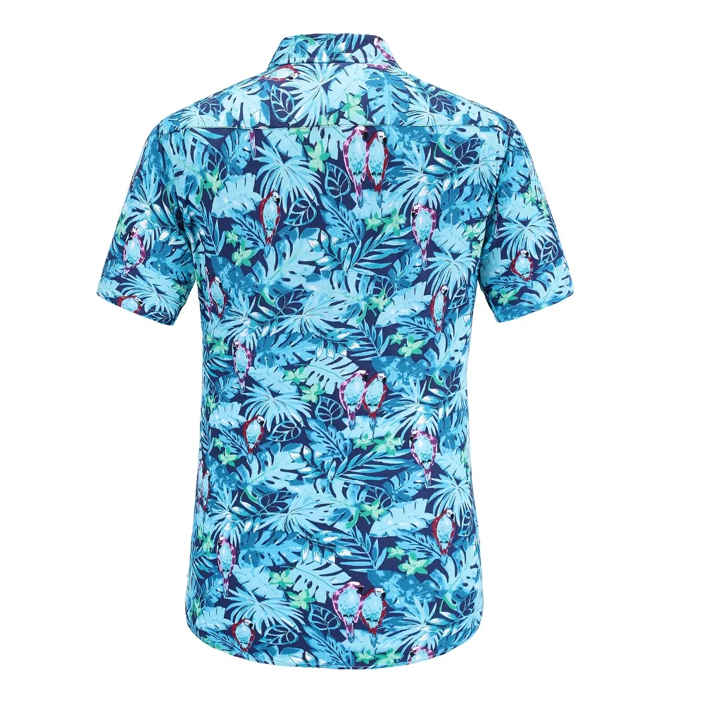 Мужская Повседневная рубашка гавайская рубашка с короткими рукавами и цветочным принтом мужские летние хлопковые мужские рубашки