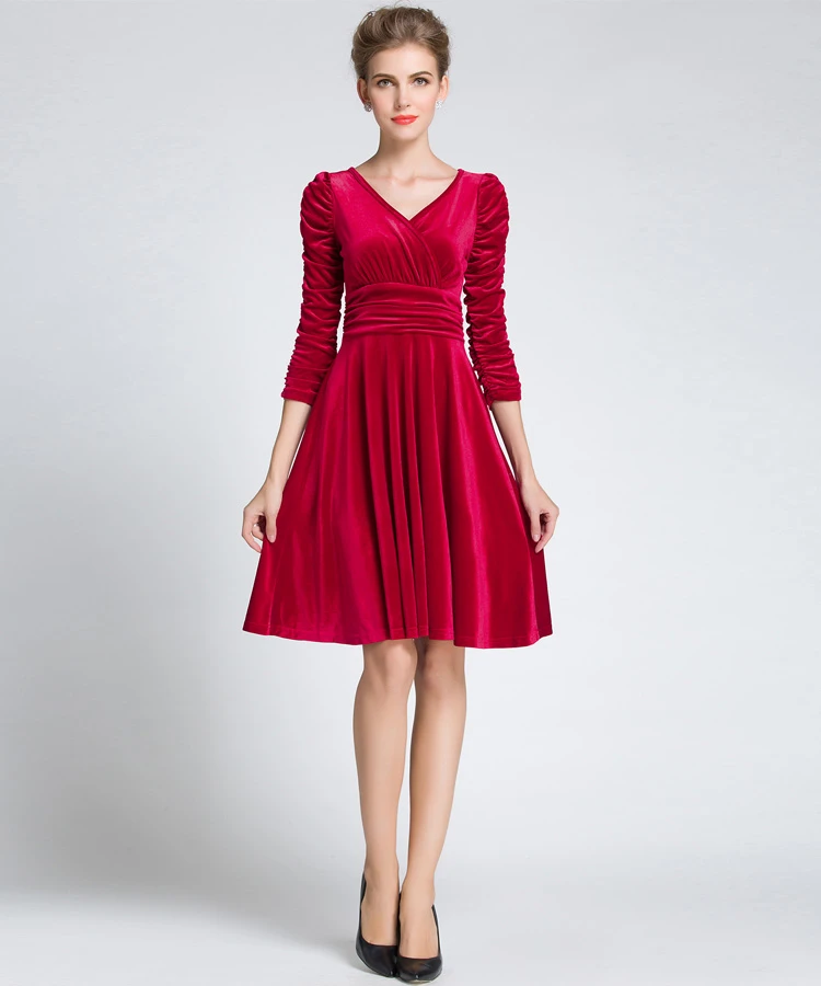 red fit and flare dress plus size