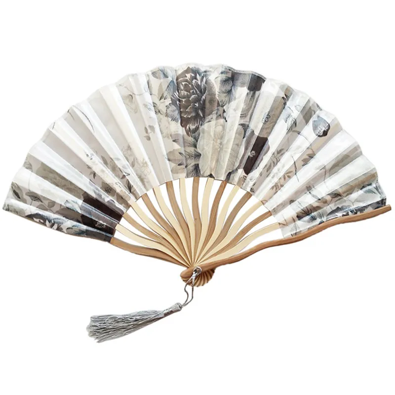 Китайский стиль, ручной вентилятор, Бамбуковая бумага, Складной вентилятор, вечерние, Свадебный декор, ручной сложенный круговой бумажный вентилятор для свадебной вечеринки - Цвет: K