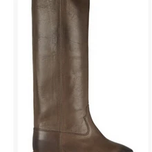 Sestito/Коллекция года; женские сапоги до колена наивысшего качества из натуральной кожи с круглым носком; женская повседневная обувь на низком каблуке; женские винтажные сапоги