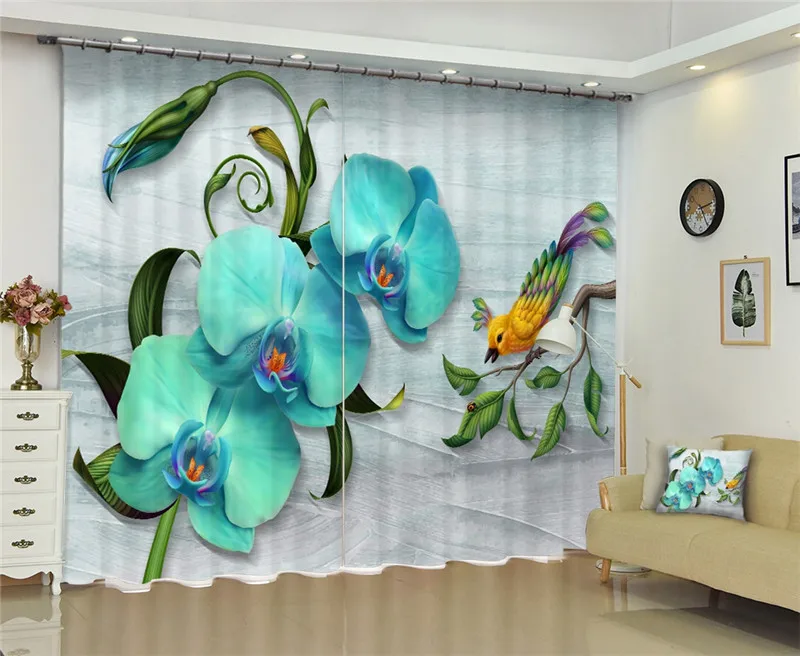 Современные оконные шторы украшение для дома модные ткани для штор гостиная 3D цветы обработка окон балкон