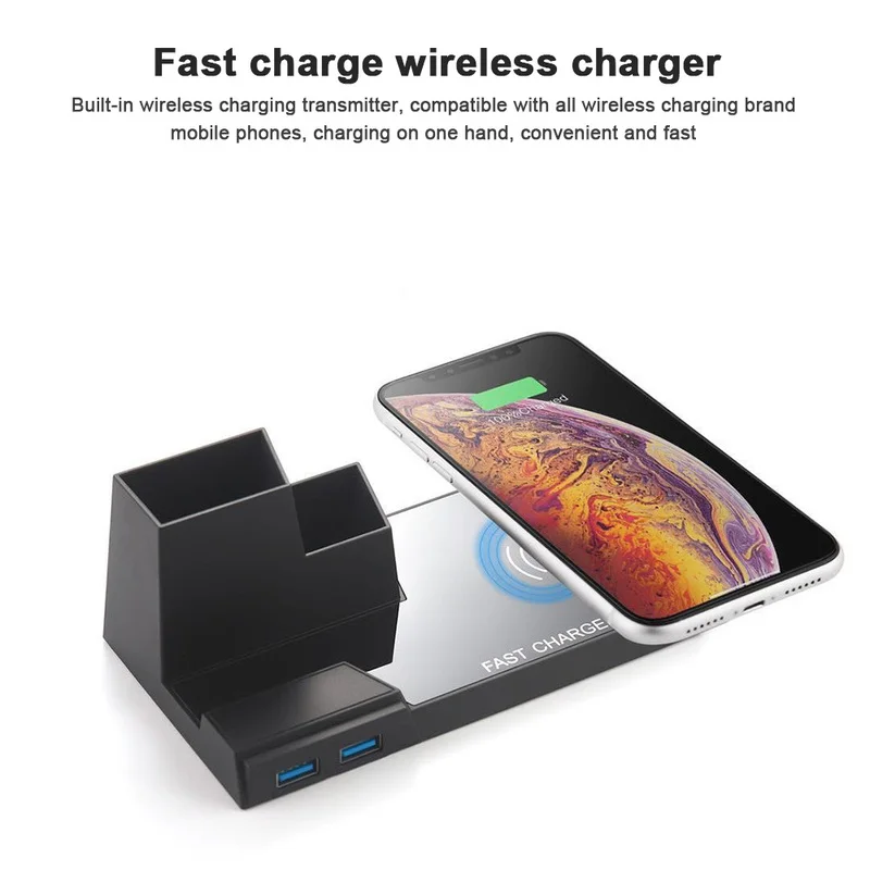 

Wireless Charger Stand for iPhone AirPods Apple Watch, Charge Dock Station Charger for Apple Watch Series 4/3/2/1 iPhone X 8 XS