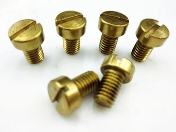 

30Pcs M1.2 M1.6 Brass Slotted Cylindrical Head Screws Brassiness Column Screw Machine Bolts 3-10mm Length