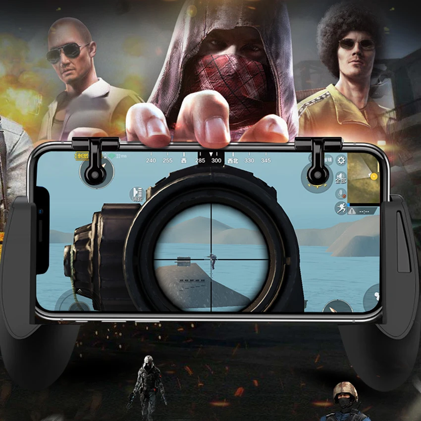 

Mobile Gaming Trigger for PUBG Mobile Game Fire Button Aim Key L1R1 Shooter Controller for Smart Phone