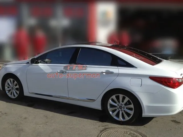 Дверь из нержавеющей стали боковые Chrome тела литье для hyundai Sonata 2011 2012 2013