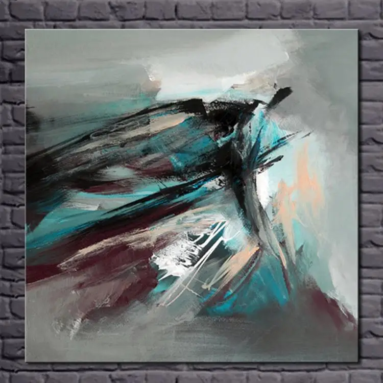 

100% Hand Painted Modern Simple Color Abstract Painting on Canvas Wall Art for Decoration sale online No Frame