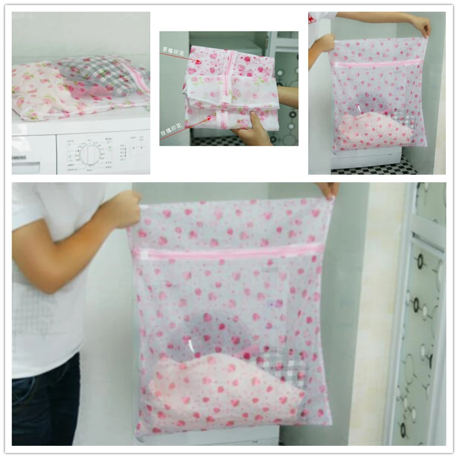 

Derlook 2823 print nylon fine mesh laundry bag bra underwear care wash bag 22g