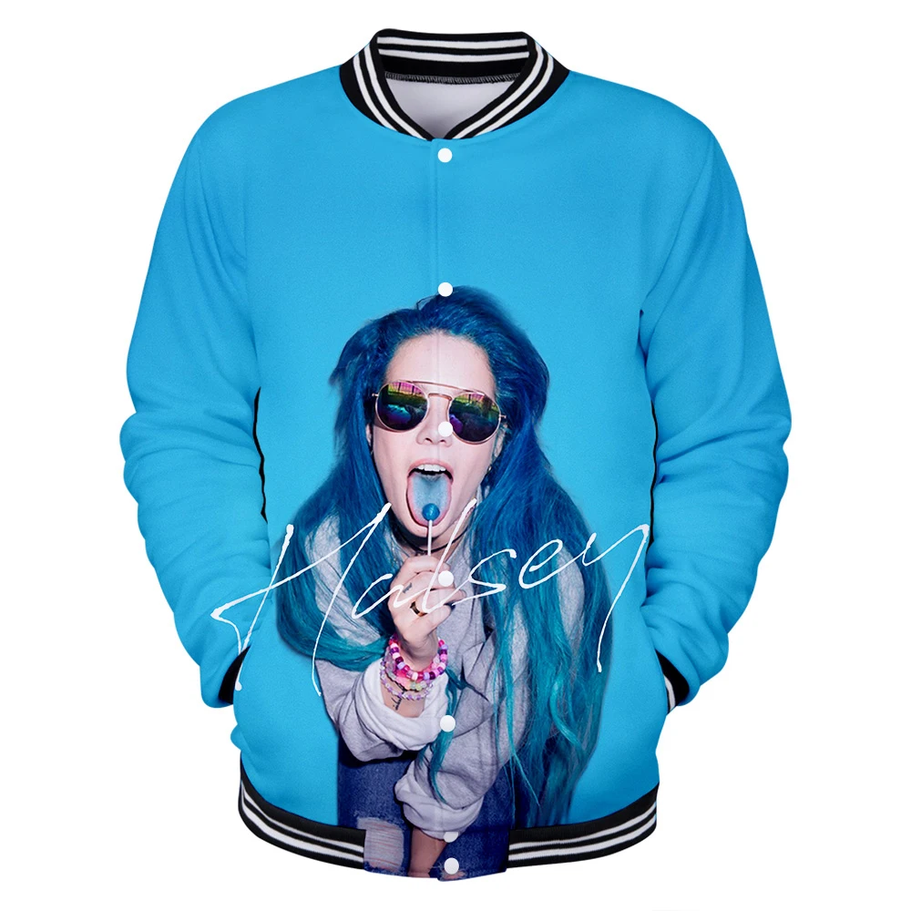 

Halsey 3D Printed Baseball Jackets Women/Men Fashion Long Sleeve Jacket 2019 Hot Sale Casual Trendy Streetwear Clothes