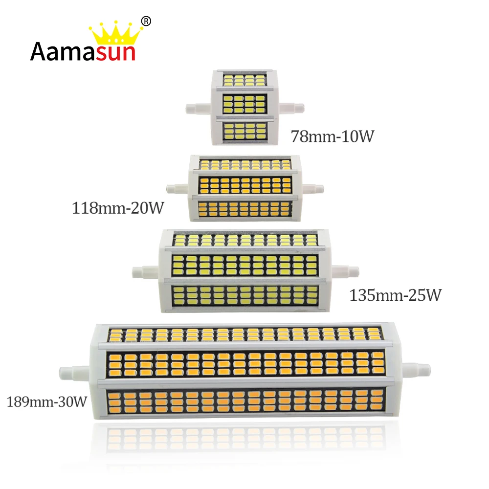

10W 20W 25W 30W R7S LED lamp 78mm,118mm,135mm,189mm 220V SMD5730 LED Bulb Light r7s J118 J78 Tube Replace Halogen Floodlight