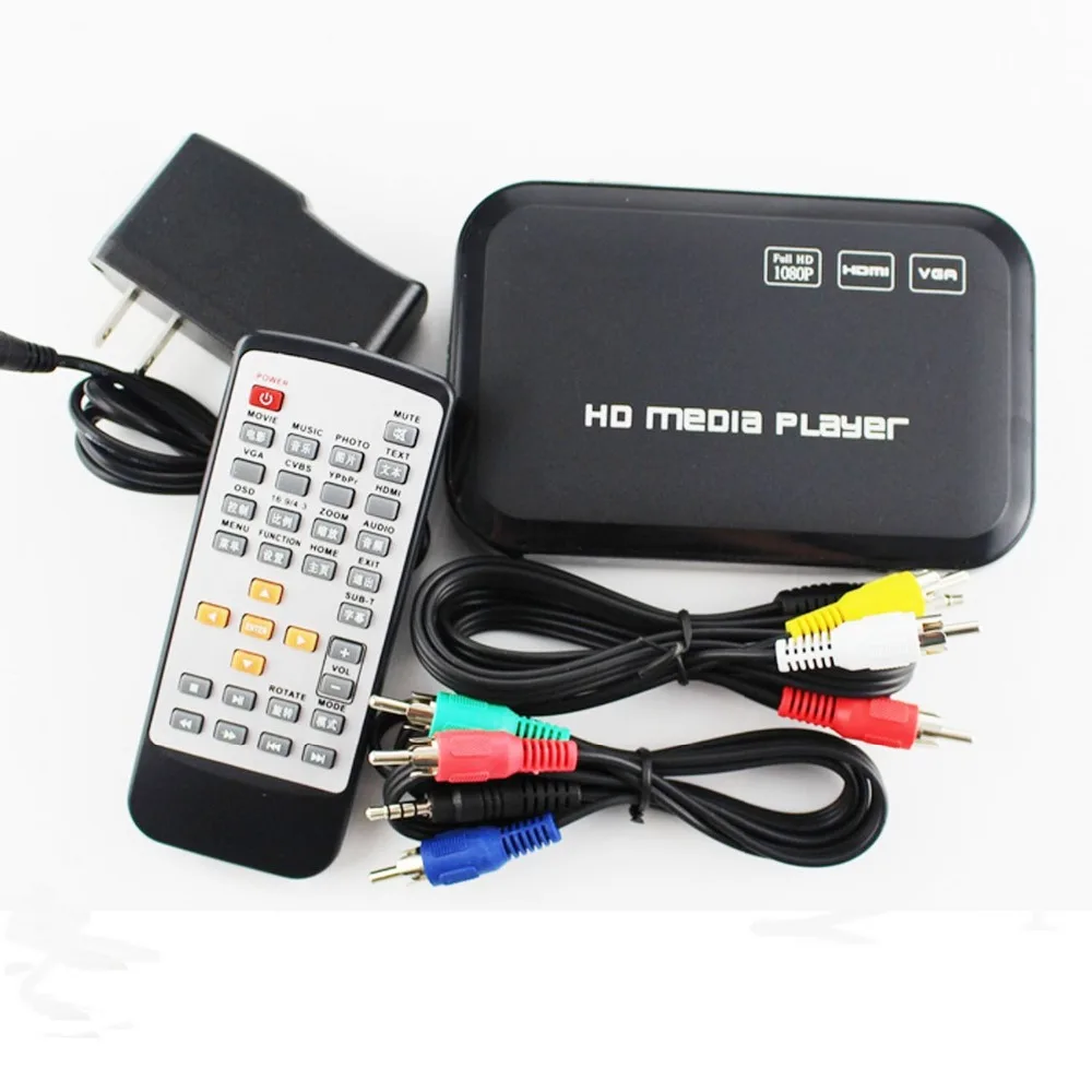  REDAMIGO newest Mini Full HD1080p H.264 MKV HDD HDMI Media Player Center USB OTG SD AV TV AVI RMVB 