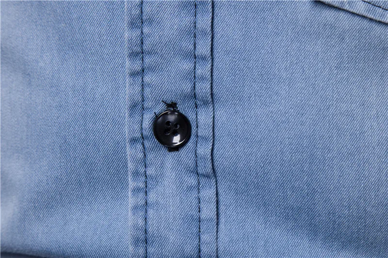 Мужские хлопчатобумажные рубашки модные деревенские в народном этническом стиле повседневные винтажные джинсовые синие рубашки мужские ковбойский с длинным рукавом джинсовые рубашки для мужчин