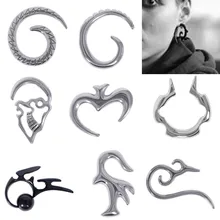 1 пара спиральных наконечников из нержавеющей стали, пробки для ушей, поддельные растяжители, растяжители, расширительные проколы, серьги для пирсинга, ювелирные изделия