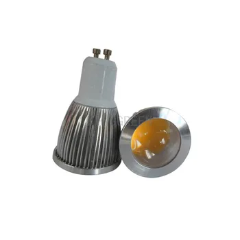 

5X High quality dimmable GU10/E27/E14 base 3W COB LED spotlight with led lens free shipping