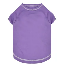 Простая стильная футболка мужская с кошкой, Высококачественная хлопковая смесь, удобная мягкая одежда для домашних животных, чистый фиолетовый цвет, прекрасный щенок, одежда для кошек