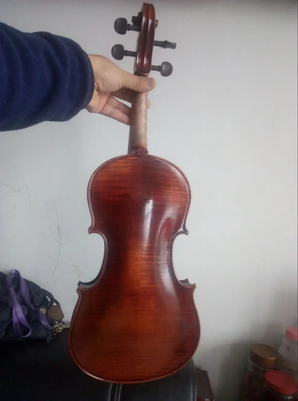 

4/4 violin baroque style full hand made flamed maple back Ba5 great sound