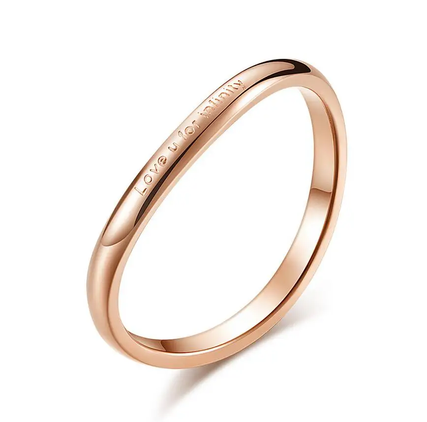 

Stainless Steel rose gold color LOVE YOU rings for women