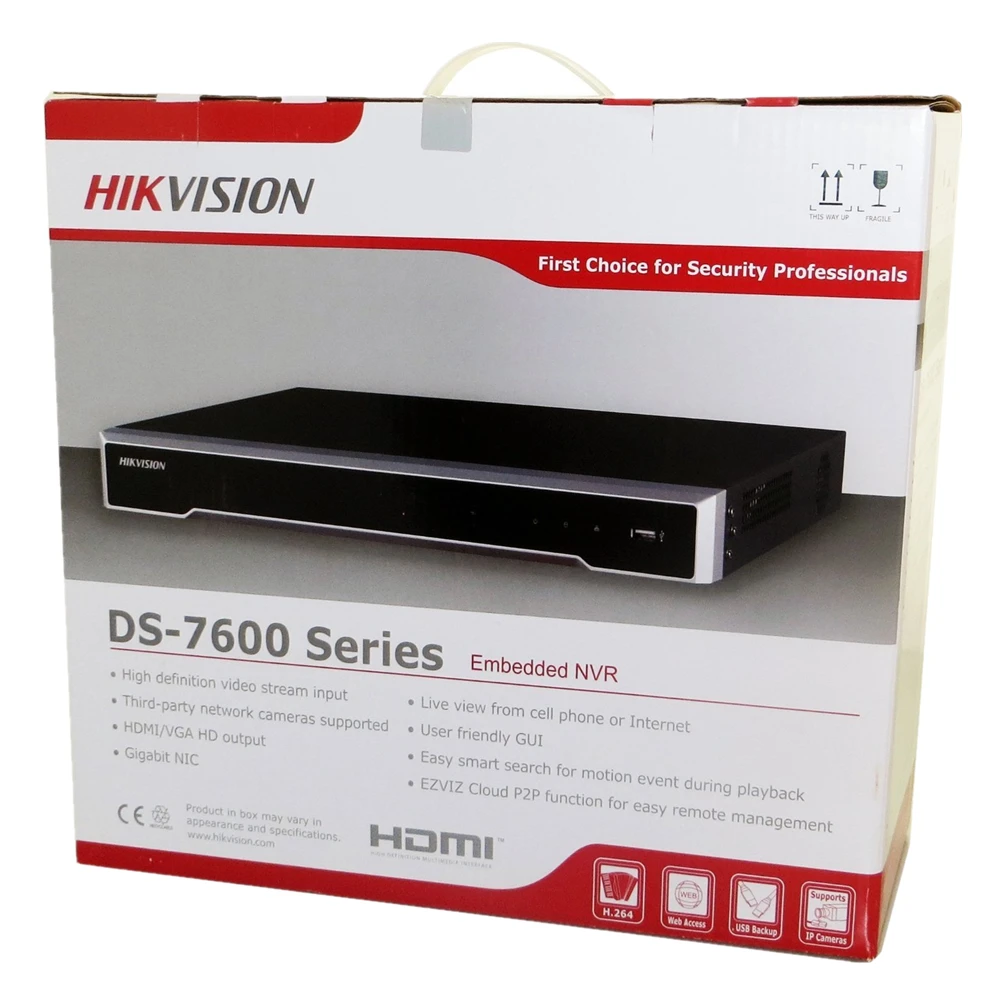 Hikvision DS-7616NI-I2/16 P английская версия H265 16-канальный NVR с 2SATA и 16 POE портами HDMI штепсельный разъем VGA& play NVR POE 16ch VCA