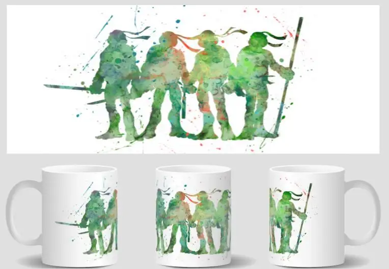 Teenage Mutant Ninja Turtles Travel Mugs TMNT Coffee Tea Kitchen Kids