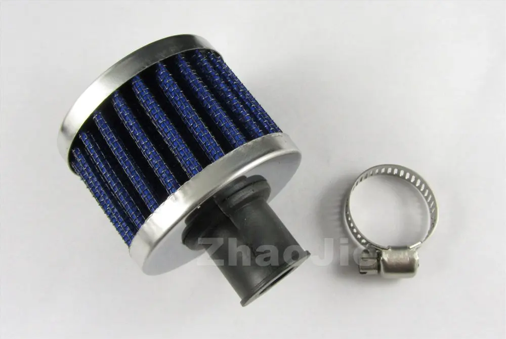 Universal Air Breather Oil Crankcase Round Filter Valve Cover Vent blue