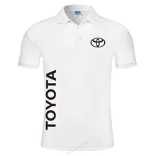 Новые мужские поло высокого качества Тойота Поло рубашка хлопок короткий рукав летнее однотонное Мужское поло рубашка