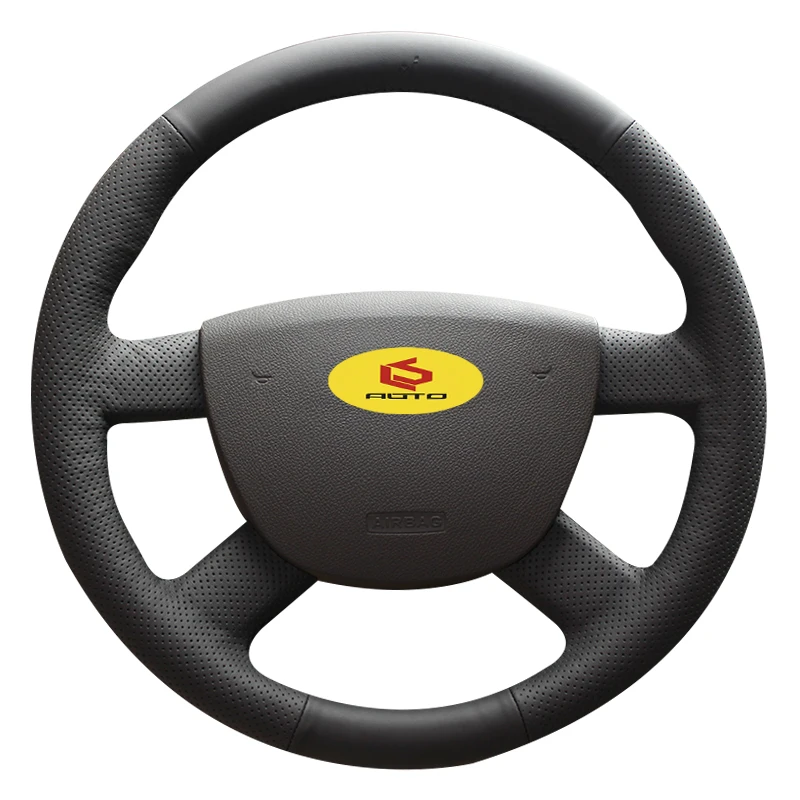 

Braid on the Steering Wheel Cover for Ford Kuga 2008-2011 Focus 2 2005-2011 C-MAX 2007-2010 leather steering wheel case
